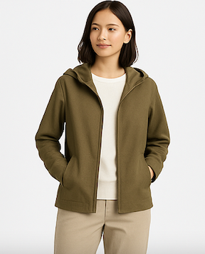 Olive Everyday Zip-Up Jacket